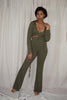 Chic Lifestyle Ribbed Pant Set