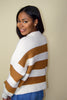 Camel Striped Sweater